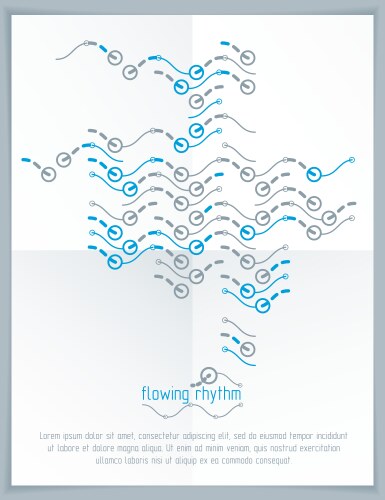Abstract wavy lines rhythm pattern for use vector image