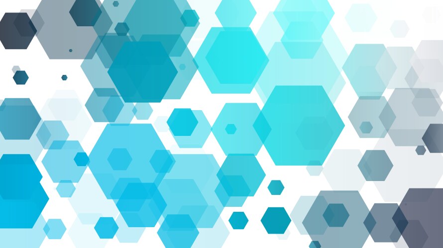 Hexagon abstract pattern random hexagonal shapes vector image
