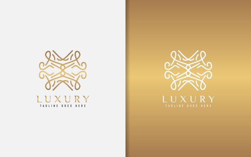 Luxury logo design elegant symbol with geometric Vector Image