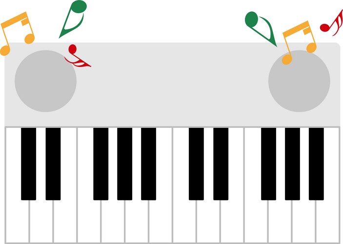 piano keyboard icon vector image