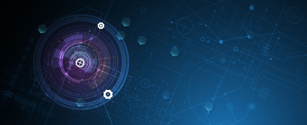 Abstract structure circuit computer technology vector image