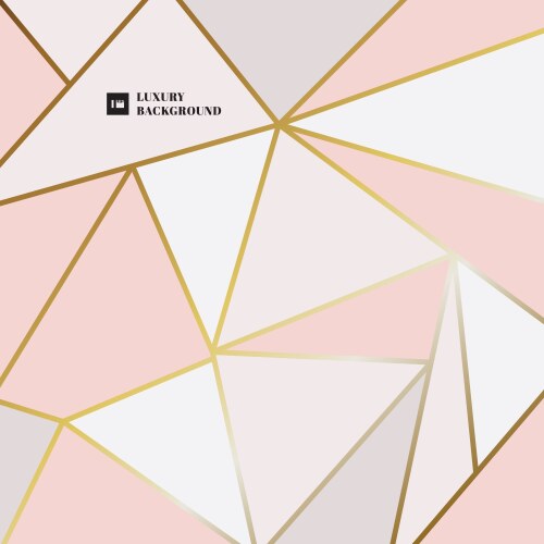 abstract elegant geometric triangle pink gold vector image