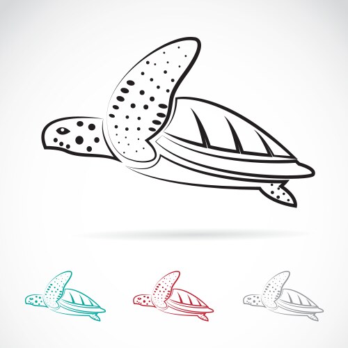 Turtles family design on white background easy Vector Image