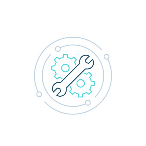 Comprehensive support blue gradient concept icon Vector Image