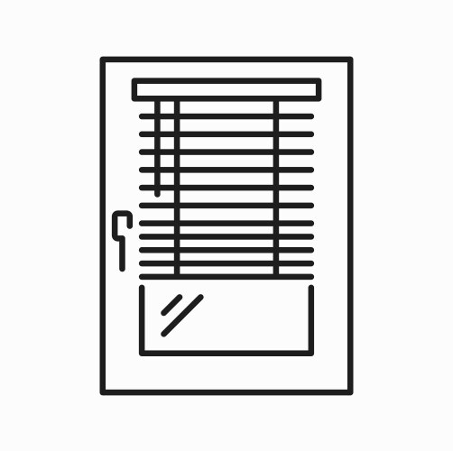 window horizontal blind isolated line icon vector image