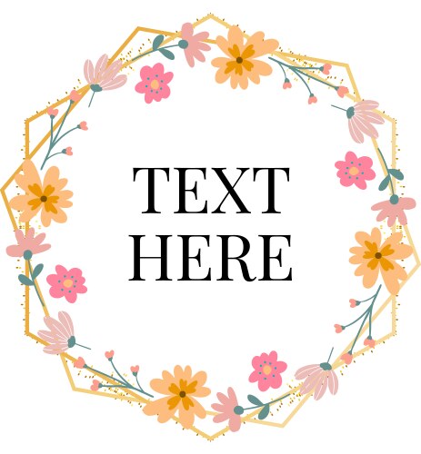 Floral Wreath Frame Set Vector Image