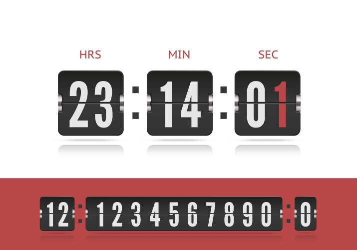 modern ui design old countdown timer vector image