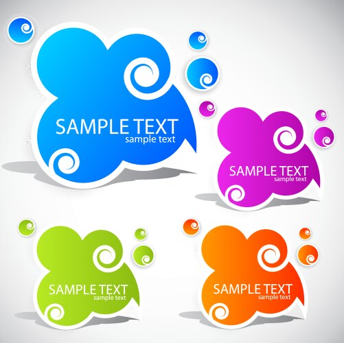 Paper round bubble for speech Royalty Free Vector Image