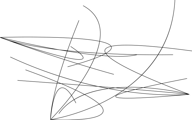 Random curvy squiggly tangled lines knot loop vector image