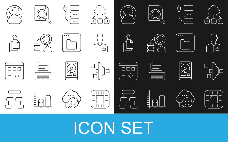Set line processor with cpu filter setting vector image
