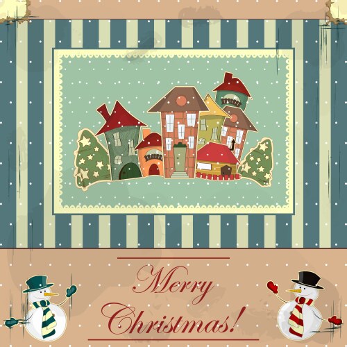Merry christmas vintage design Royalty Free Vector Image