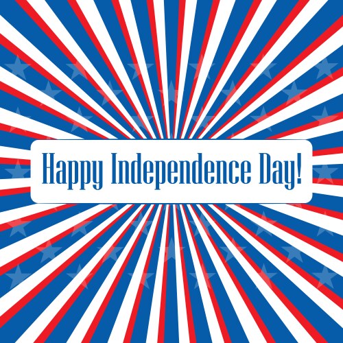 Independence Day USA Greeting Card Vector Image