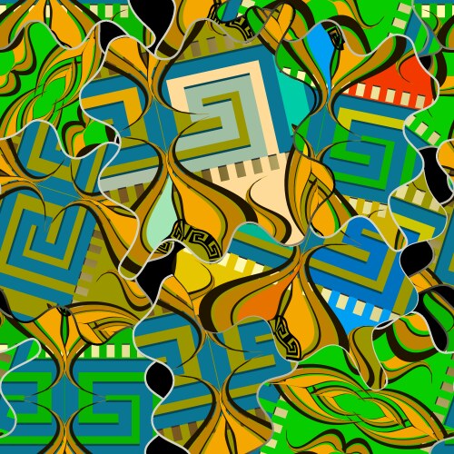 Patchwork colorful seamless pattern vector image