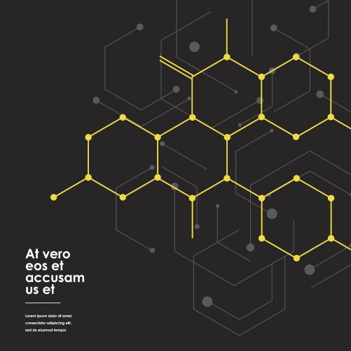 Connection structure on science background vector image