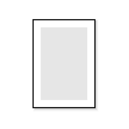 realistic frame with black border vector