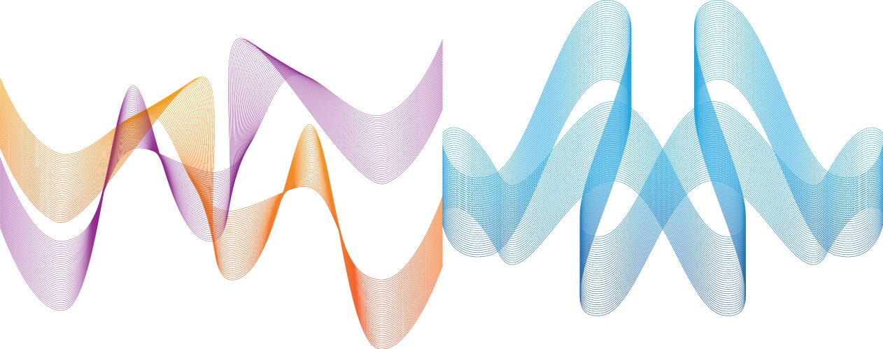 Waves line gradient design – Royalty-Free Vector | VectorStock