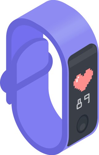 isometric fitness band vector image vector image