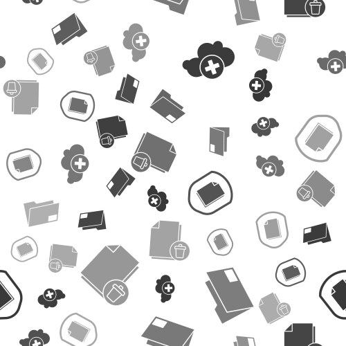 Set add cloud document folder vector image