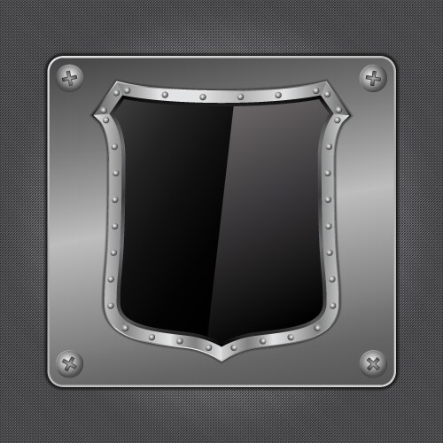 Black shield Royalty Free Vector Image - VectorStock