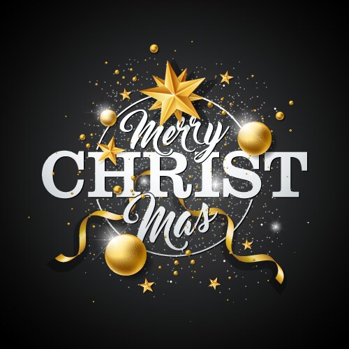 Merry christmas and happy new year vector image