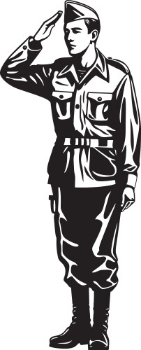 Sentinel salute military emblem design guardian Vector Image