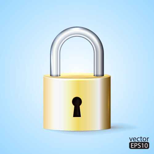 Pad lock Royalty Free Vector Image - VectorStock