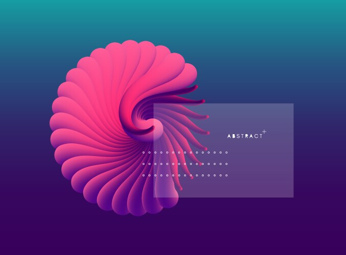 3d seashell nautilus object with smooth shape vector image