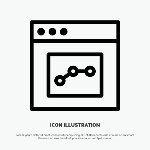 Analytics communication interface user line icon vector image