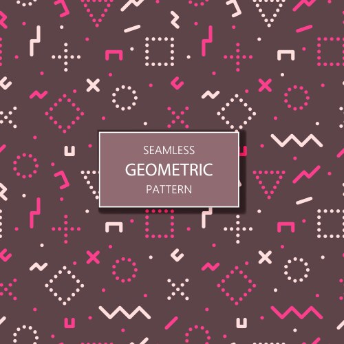 seamless retro pattern with geometric vector image