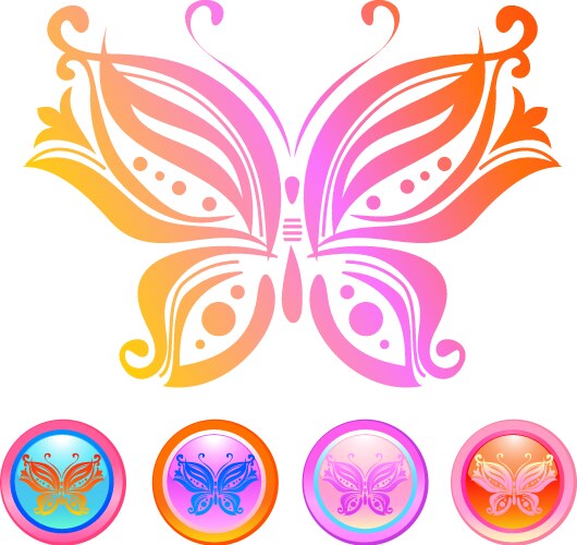 Design of butterfly vector image