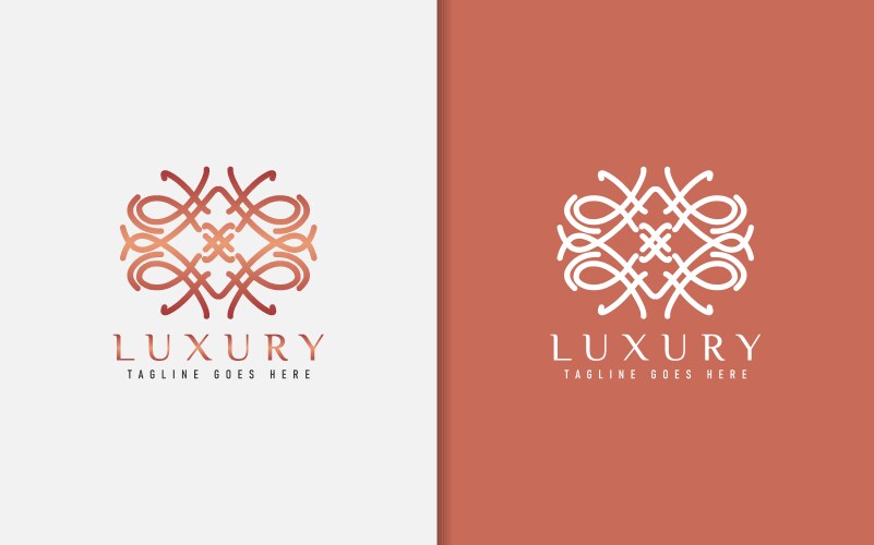 Luxury logo design elegant symbol with geometric Vector Image
