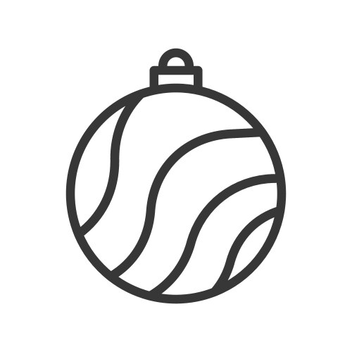 Christmas ball bauble icon suitable for use Vector Image
