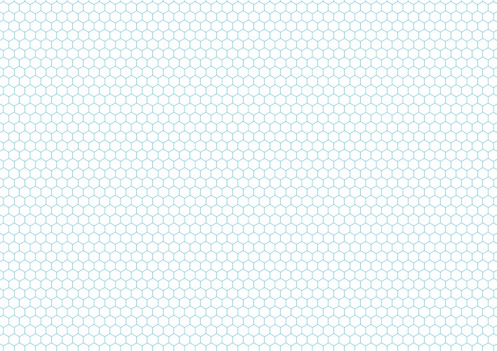 Cyan color hexagon grid a4 size horizontal vector image