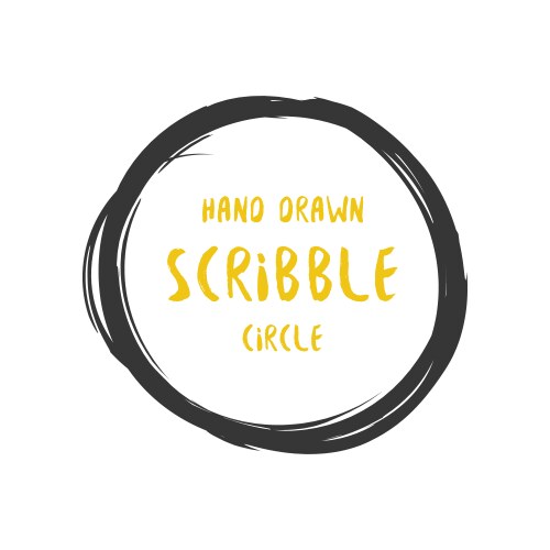 Logo design hand drawn circle Royalty Free Vector Image