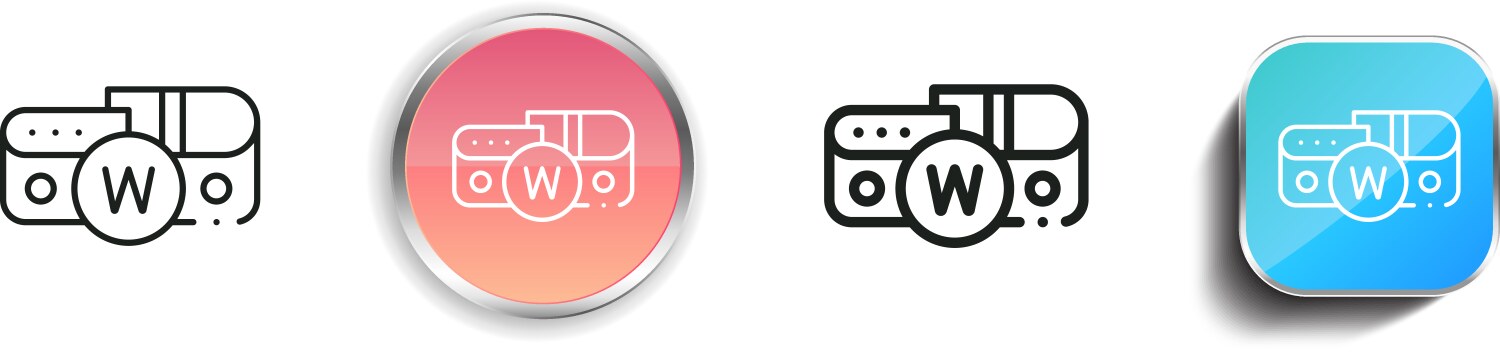 Belt icon thin linear regular and button style vector image