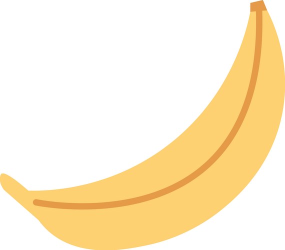 Elegant Banana Flat Illustration Vector Image
