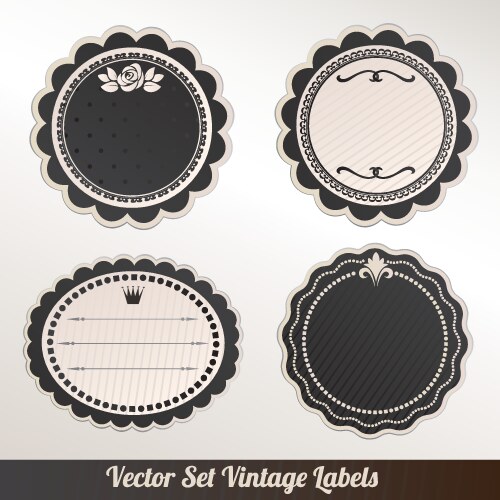 frame set ornamental vintage decoration vector image