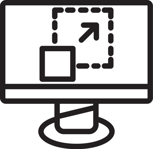 Scalability linear style icon design vector image