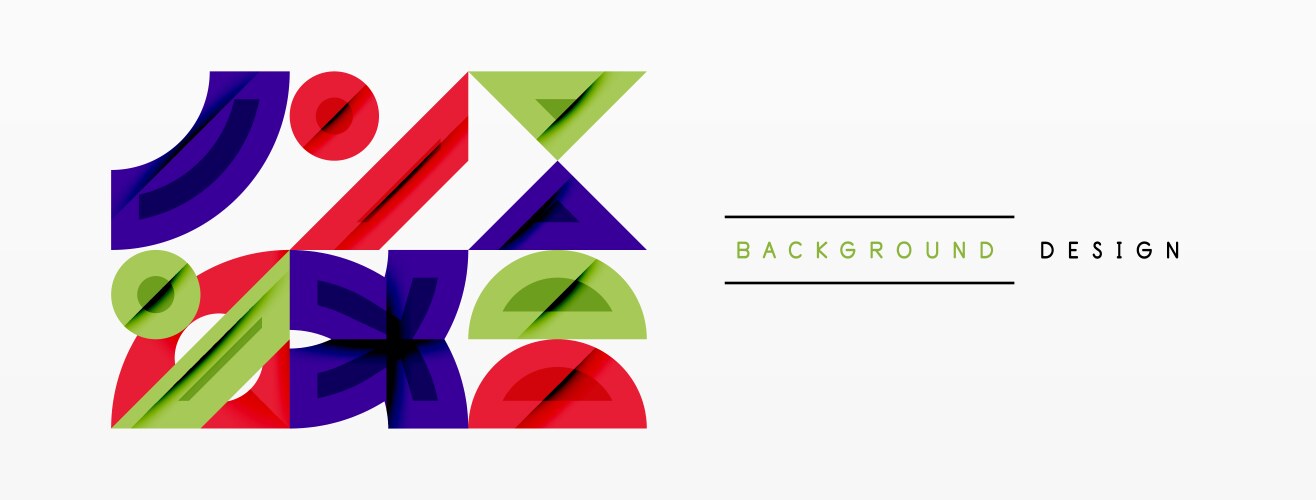 Abstract geometric shapes overlap creating vector image