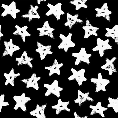 Starry Grunge Brush Strokes vector image