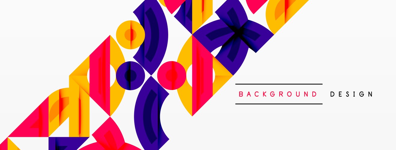 Abstract geometric shapes overlap creating vector image