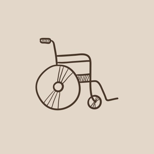 Wheelchair sketch icon Vector Image