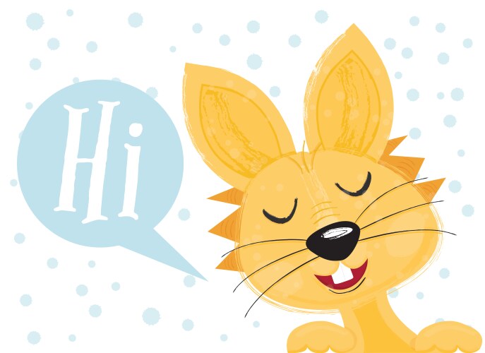 Say Hi Cartoon Vector Images Graphics For Commercial Use Vectorstock