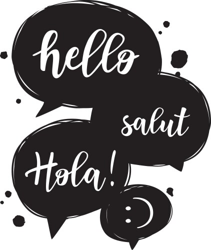 Hello in different languages Royalty Free Vector Image