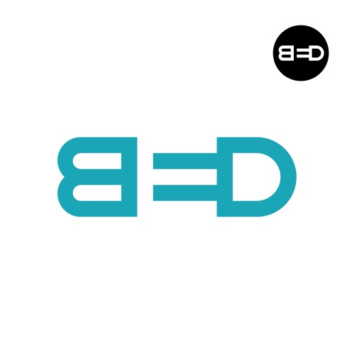 Letter dge logo negative space Royalty Free Vector Image