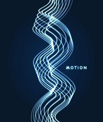Wavy background array with dynamic particles vector image