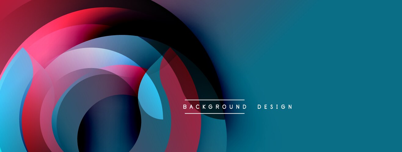 Abstract circles overlap creating vibrant color vector image