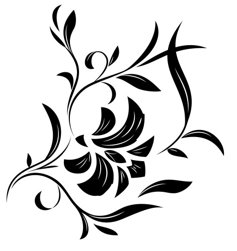 Abstract flower line-art Royalty Free Vector Image