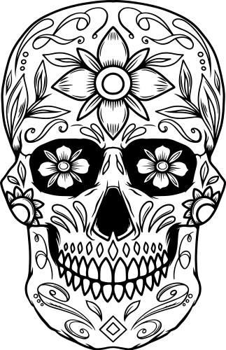 Mexican Sugar Skull - Calavera Artwork Vector Image