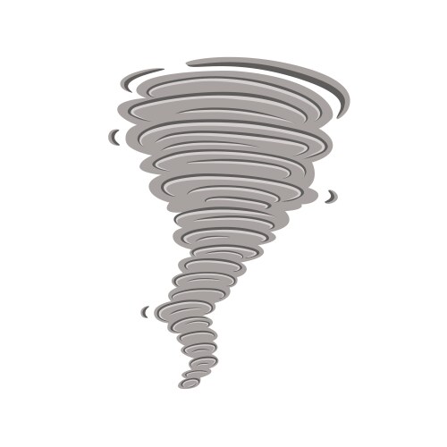 Tornado hurricane 3d icon set Royalty Free Vector Image